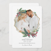 Carte de Noël Elegance Photo Holiday (Devant / Derrière)