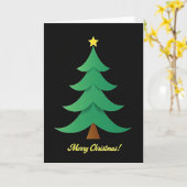 Carte de Noël Élégant Arbre (Fleur jaune)