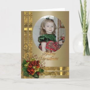 Carte de Noël élégant Cadre pour photo
