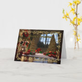 Carte de Noël Élégante (Fleur jaune)