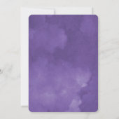 Carte de Noël élégante aquarelle Ultra Violet (Dos)