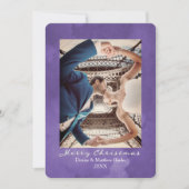 Carte de Noël élégante aquarelle Ultra Violet (Devant)