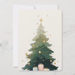 Carte de Noël élégante avec arbre de Noël.