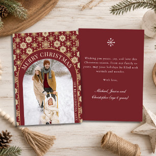Carte de Noël élégante avec flocons de neige en Bo