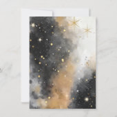 Carte de Noël élégante avec peinture aquarelle dor (Dos)