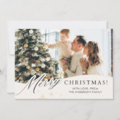 Carte de Noël élégante avec photo (Devant)