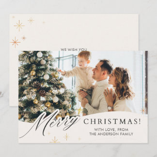 Carte de Noël élégante avec photo