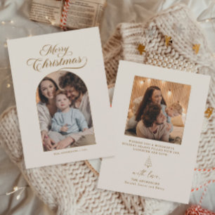 Carte de Noël élégante avec photo