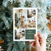 Carte de Noël élégante avec plusieurs photos de fa
