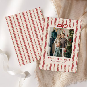 Carte de Noël élégante avec ruban photo