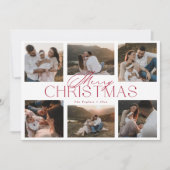 Carte de Noël élégante avec six photos (Devant)