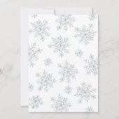 Carte de Noël élégante blanche flocon de neige (Dos)