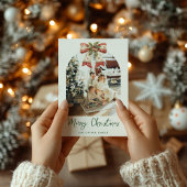 Carte de Noël Elégante Bow Arch