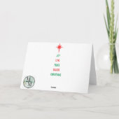 Carte de Noël - Élégante couronne (Dos)