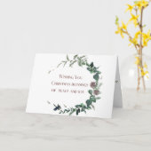 Carte de Noël - Élégante couronne (Fleur jaune)