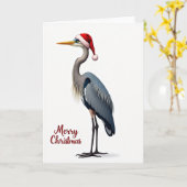 Carte de Noël Élégante d'Oiseau (Fleur jaune)