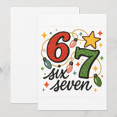 Carte de Noël élégante et joyeuse 6 7 (Devant / Derrière)