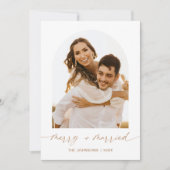 Carte de Noël élégante et mariage Photo festive (Devant)