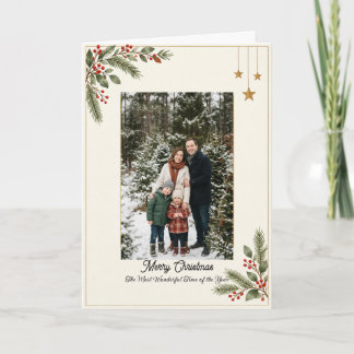 Carte de Noël élégante et minimaliste