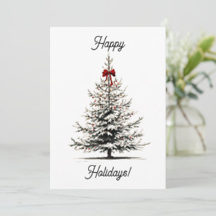 Carte de Noël Élégante et Minimaliste avec Sapin