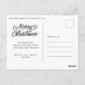 Carte de Noël élégante et personnalisée | Carte po (Dos)