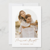 Carte de Noël élégante Mariés et Lumineux (Devant)