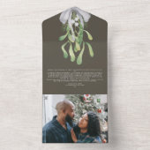Carte de Noël élégante Mistletoe (À l'intérieur)