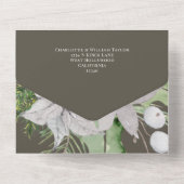 Carte de Noël élégante Mistletoe (Verso)