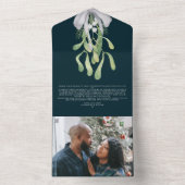 Carte de Noël élégante Mistletoe (À l'intérieur)