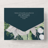 Carte de Noël élégante Mistletoe (Verso)