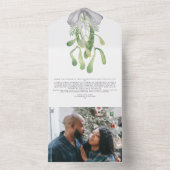 Carte de Noël élégante Mistletoe (À l'intérieur)