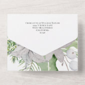 Carte de Noël élégante Mistletoe (Verso)