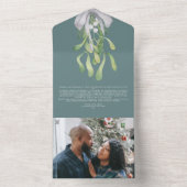 Carte de Noël élégante Mistletoe (À l'intérieur)