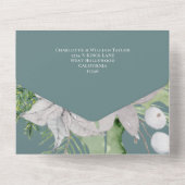 Carte de Noël élégante Mistletoe (Verso)