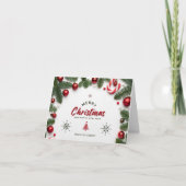 Carte de Noël élégante personnalisée (Devant)