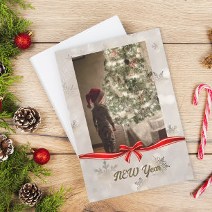 Carte de Noël élégante photo moderne