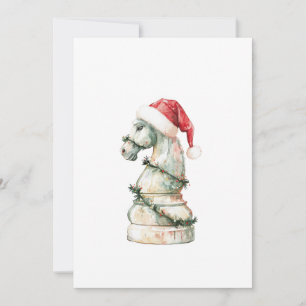 Carte de Noël élégante sur le thème d'échecs – Cav