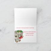 Carte de Noël Eléphant (Intérieur)