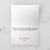 Carte de Noël Elf dans la voiture de police (Intérieur)