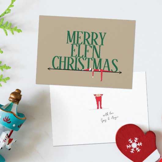 Carte de Noël Elf Shenanigans