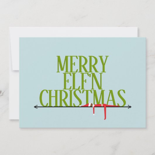 Carte de Noël Elf Shenanigans Fer Forgé (Devant)