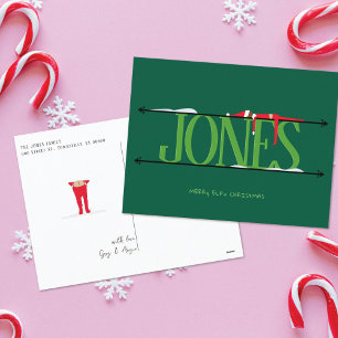 Carte de Noël Elf Shenanigans Hunter Green