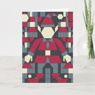 Carte de Noël Elfe Géométrique