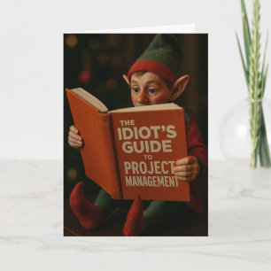 Carte de Noël elfe 'Guide idiot de la gestion de s