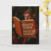 Carte de Noël elfe 'Guide idiot de la gestion de s (Fleur jaune)
