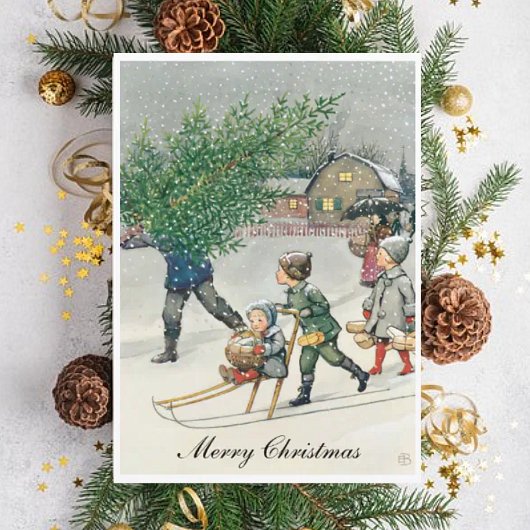 Carte de Noël Elsa Beskow