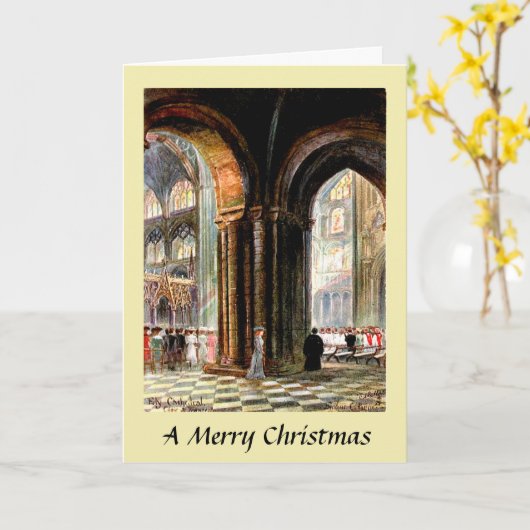 Carte de Noël - Ely Cathedral (Fleur jaune)