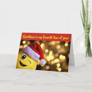 Carte de Noël Emoji