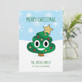 Carte de Noël Emoji Arbre de Noël (Debout devant)