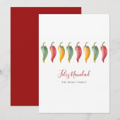 Carte de Noël en aquarelle Feliz Navidad (Devant / Derrière)